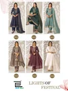 Light Of Festival By Blue Hills Rayon Foil Printed Plus Size Combo Kurti Set
